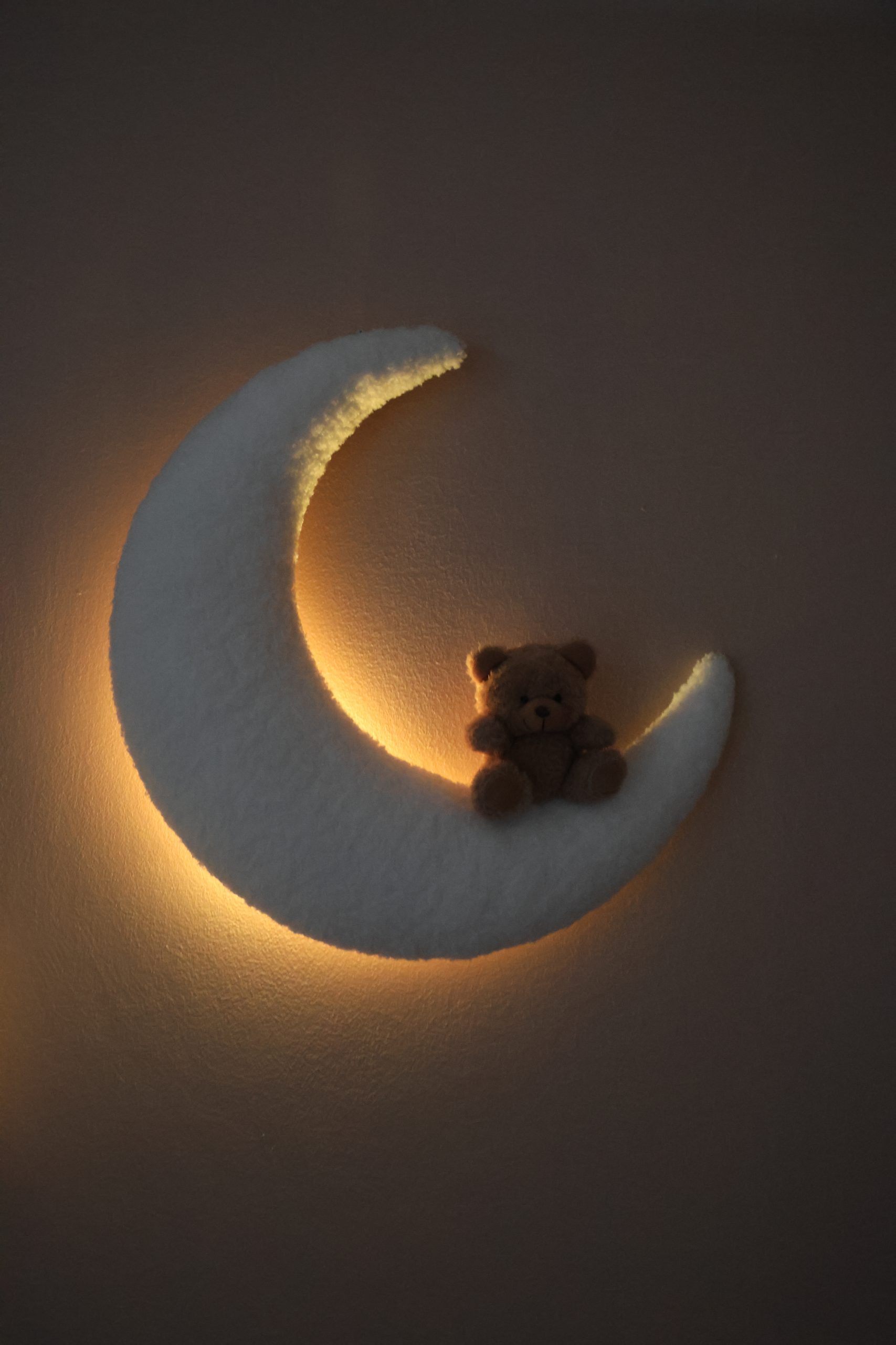 Handmade Moon & Teddy Bouclé wall lamp
