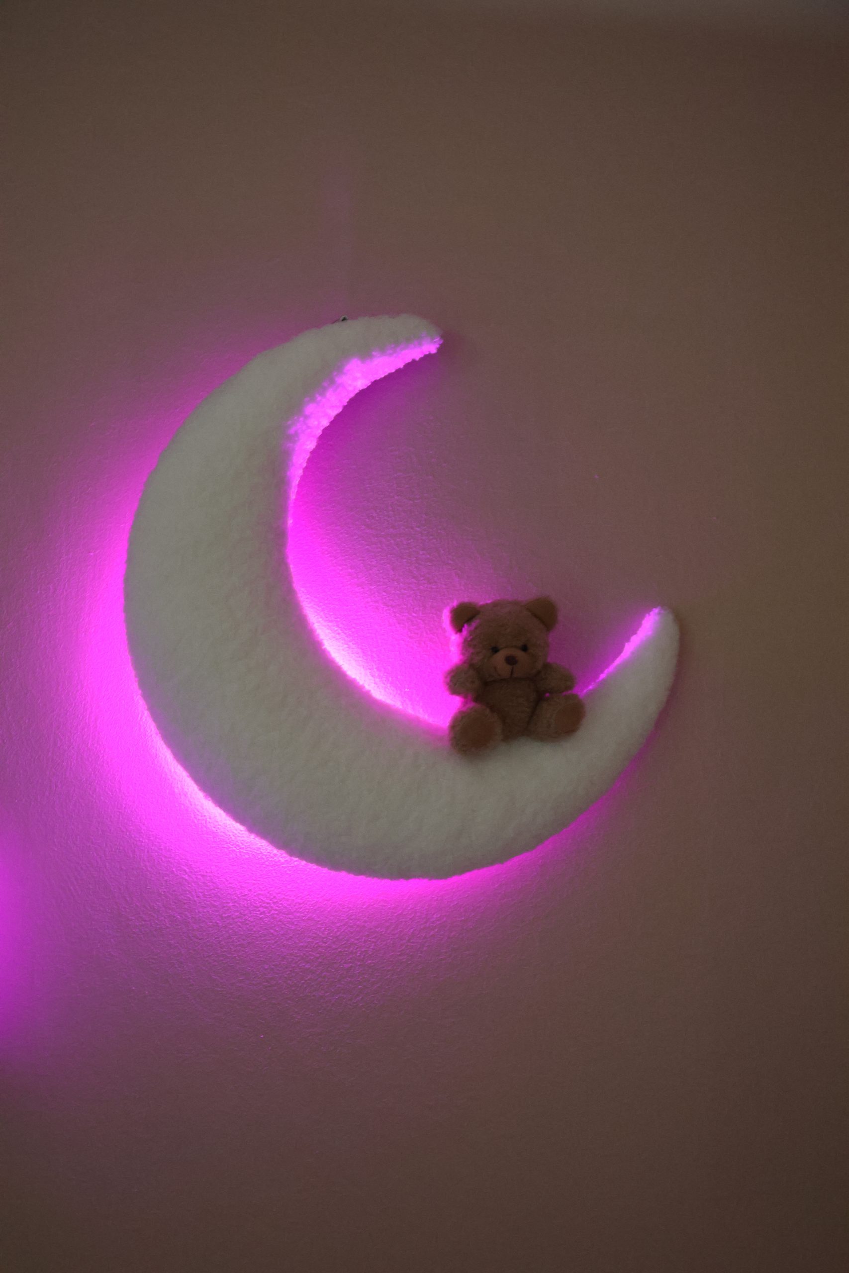 Handmade Moon & Teddy Bouclé wall lamp