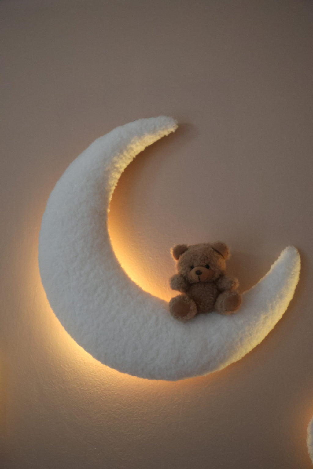 Handmade Moon & Teddy Bouclé wall lamp