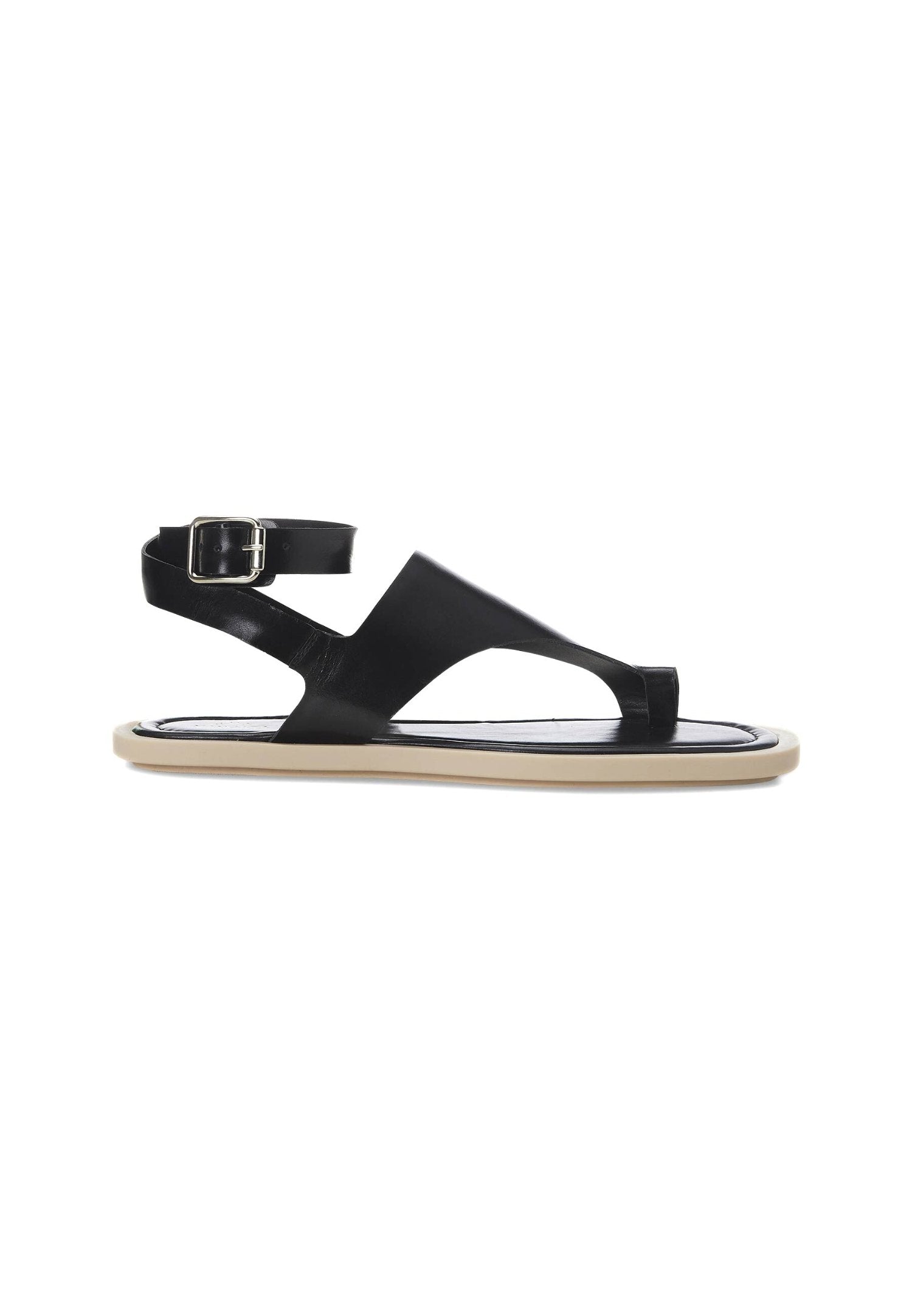 White Leather Toe-Ring Sandals – Handmade Women’s Flat Sandals