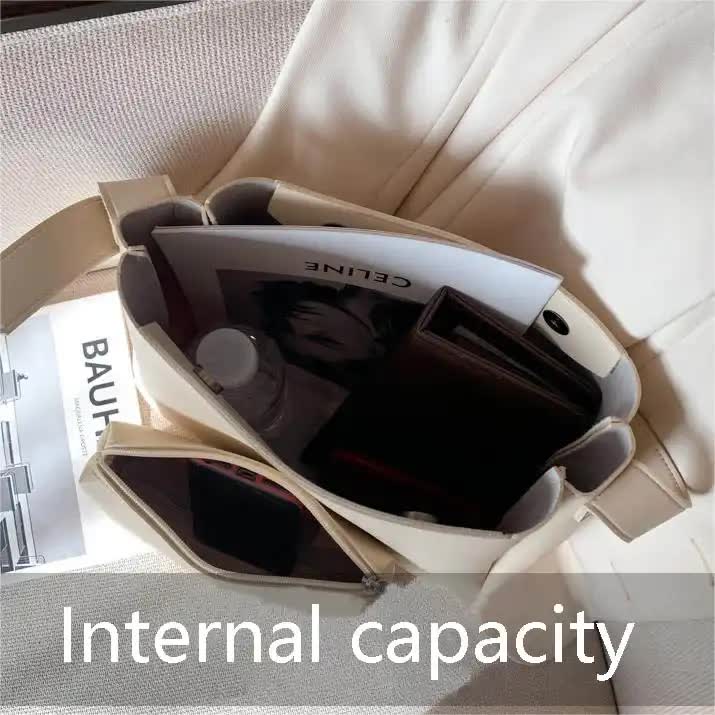 NNEDSZ Coffe 2-Piece Women's Bucket Bag Set - Vintage Large Capacity Shoulder Tote & Crossbody Bag (Commuter Style)