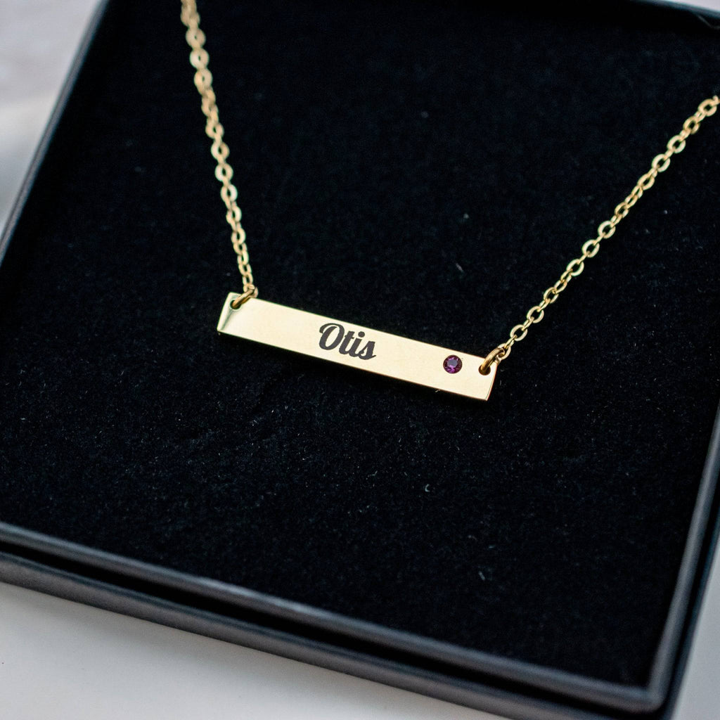 Gepersonaliseerde geboortesteen ketting