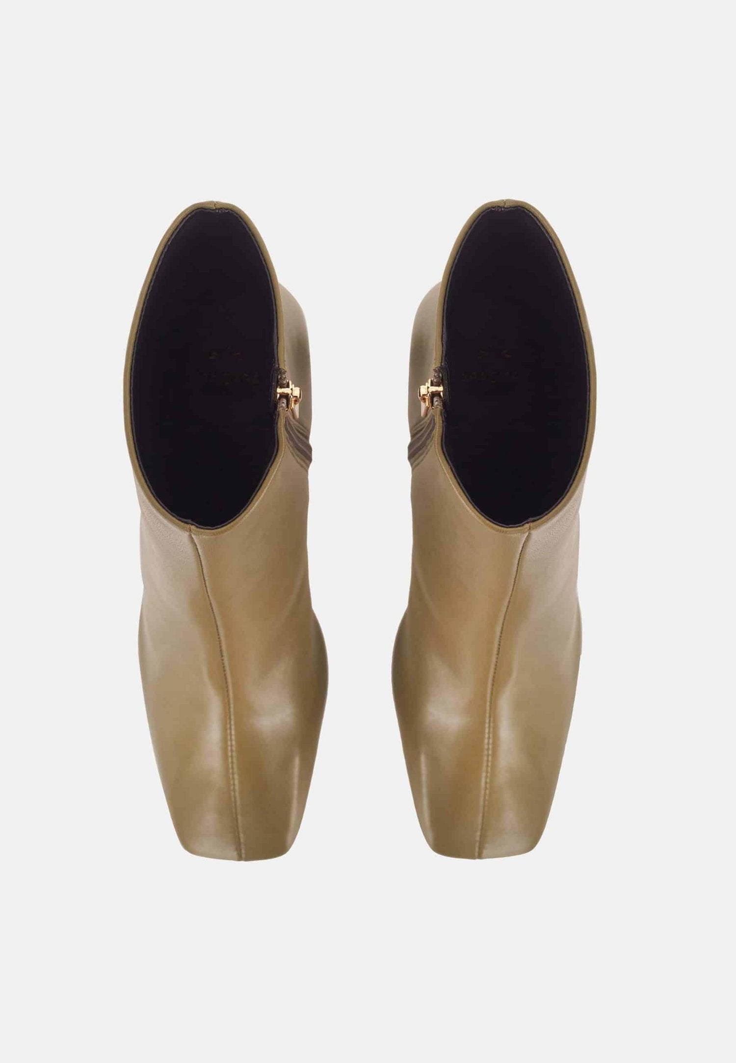 Green Goat Leather Senna Boots – 7.6 cm Block Heel